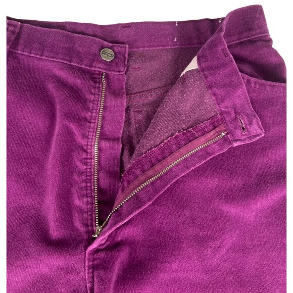 Wrangler Misses Full Fit Flare Corduroy Pants Women's 20 Purple Pockets Western - Picture 3 of 8
